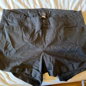 Torrid Black Sateen Shorts